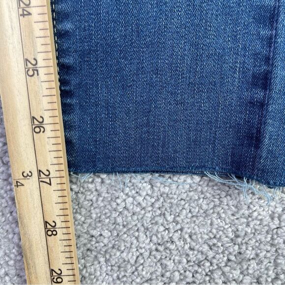 Gap Favorite Jegging Women's 25 Blue Skinny Mid-Rise Dark Distressed Jeans - Picture 11 of 13